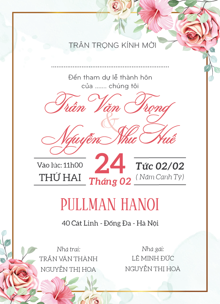Thiệp cưới hiện đại Miền Bắc 13 x 18 K2 3d-01